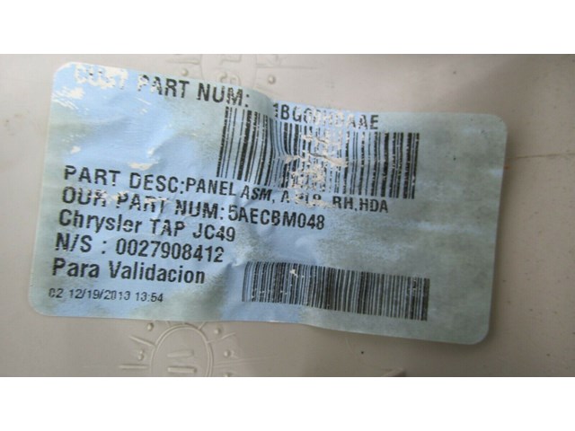 2011-2018 DODGE JOURNEY OEM RIGHT FRONT A PILLAR TRIM COVER      