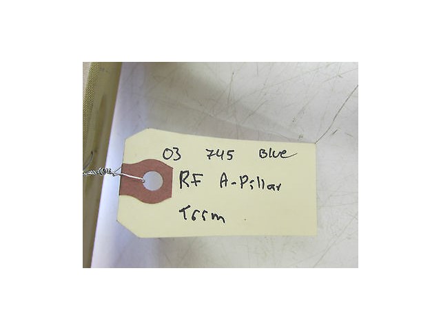 2002-2004 BMW 745LI E66 OEM RIGHT PASSENGER FRONT A PILLAR TRIM PANEL TAN