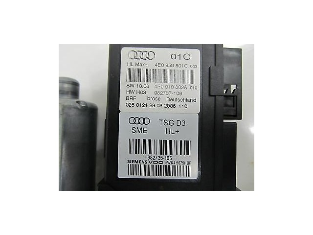  2004-2006 AUDI A8 L QUATTRO D3 OEM LEFT REAR BACK DOOR WINDOW MOTOR