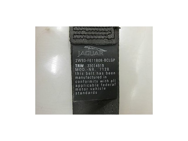 2004-2007 JAGUAR XJR X350 OEM RIGHT SIDE FRONT SEAT BELT ASSEMBLY GRAY COLOR