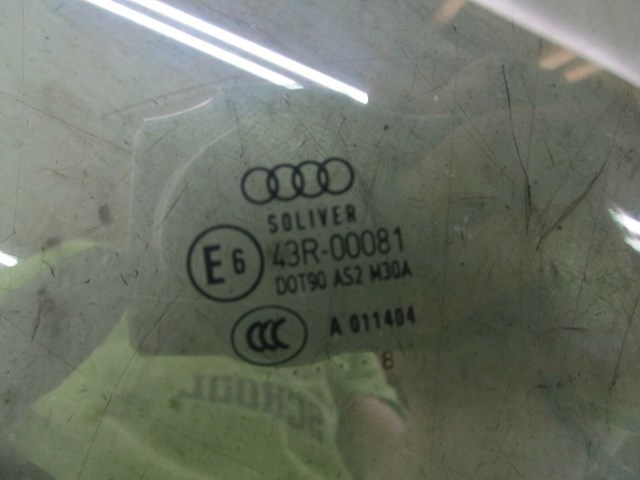 2005-2008 AUDI A6 C6 OEM LEFT REAR DOOR WINDOW GLASS 