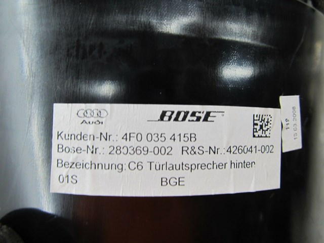 2005-2008 AUDI A6 C6 OEM RIGHT REAR DOOR BOSE SPEAKER