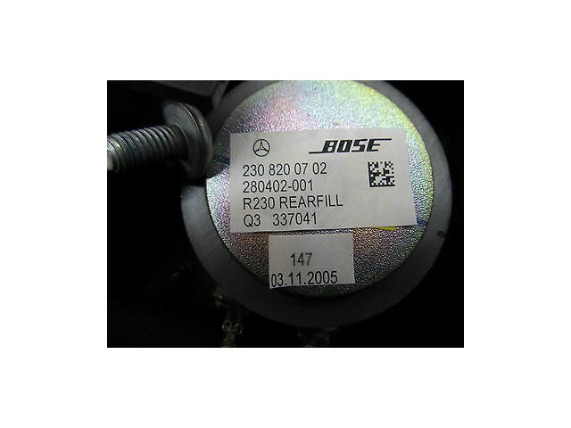 2004-2006 MERCEDES BENZ SL600 R230 OEM LEFT REAR LUGGAGE BELT W/ SPEAKER