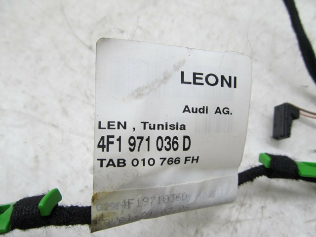 2005-2008 AUDI A6 C6 OEM RIGHT FRONT DOOR PANEL WIRING HARNESS 