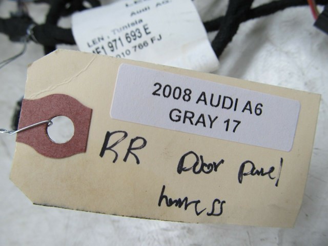 2005-2008 AUDI A6 C6 OEM RIGHT REAR DOOR PANEL WIRING HARNESS 