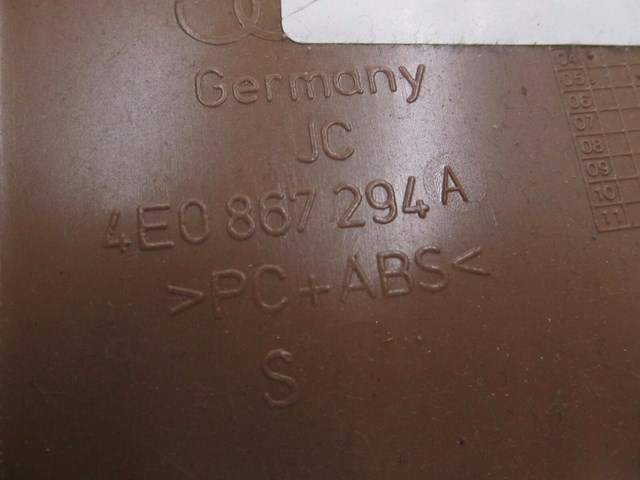 2004-2008 AUDI A8L W12 OEM RIGHT PASSENGER SIDE UPPER B PILLAR TRIM COVER 