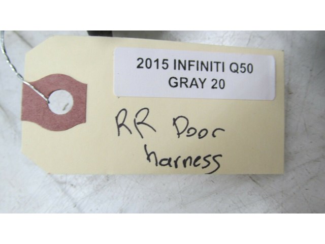  2014-2018 INFINITI Q50 OEM RIGHT REAR PASSENGER SIDE DOOR WIRE HARNESS