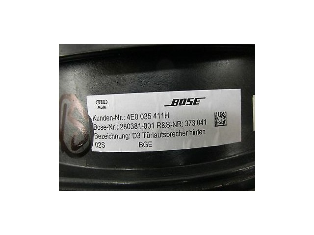 2004-2006 AUDI A8 L QUATTRO D3 OEM RIGHT REAR BACK DOOR BOSE SPEAKER 