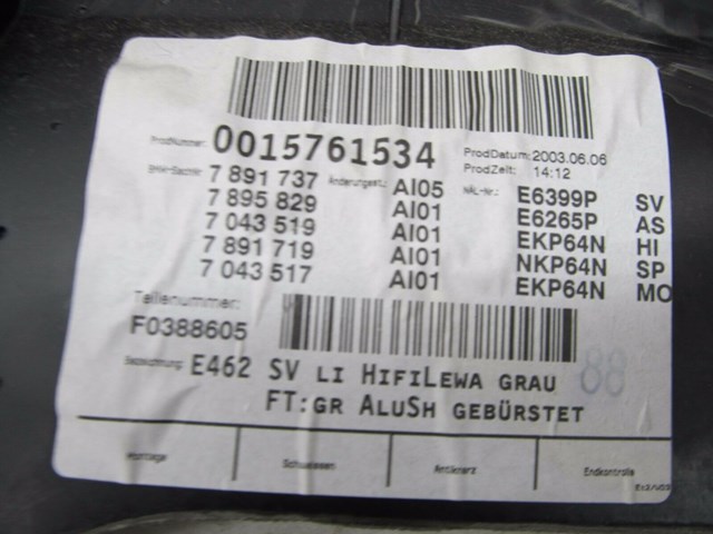 2002-2006 BMW M3 E46 COUPE OEM LEFT REAR QUARTER PANEL SPEAKER TRIM COVER 