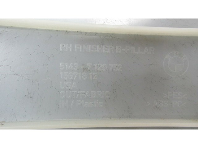 2007-2010 BMW X5 E70 OEM RIGHT PASSENGER SIDE UPPER B-PILLAR TRIM COVER 