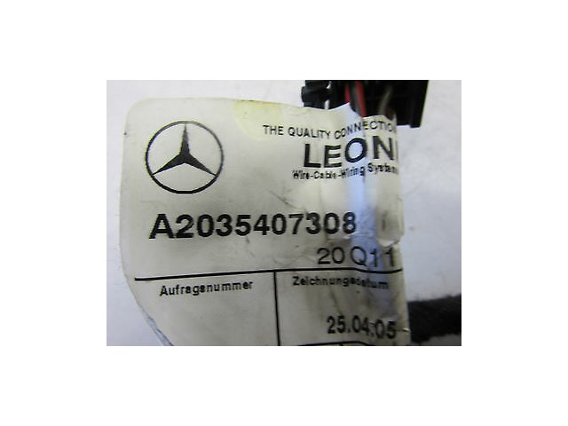 2005-2007 MERCEDES BENZ C230 W203 OEM LEFT REAR DOOR WIRE HARNESS A2035407308 
