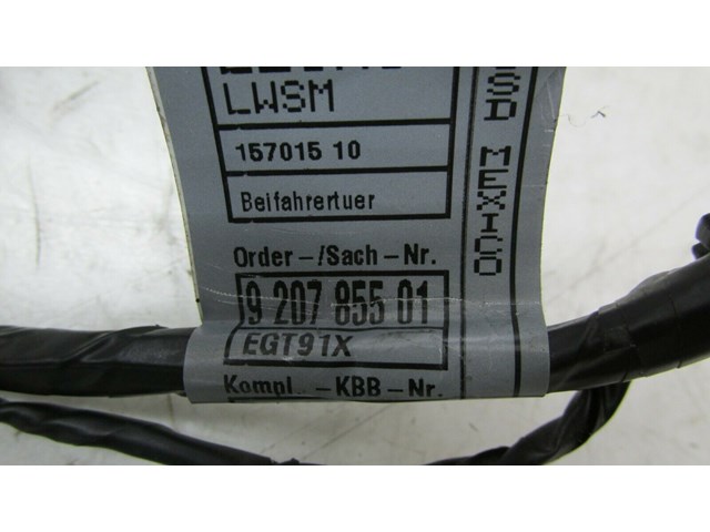  2007-2010 BMW X5 E70 OEM RIGHT FRONT PASSENGER DOOR WIRE HARNESS  