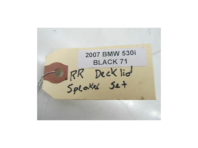 2006-2007 BMW 530I E60 OEM RIGHT REAR BACK DECK LID SPEAKER W/ TWEETER ASSEMBLY