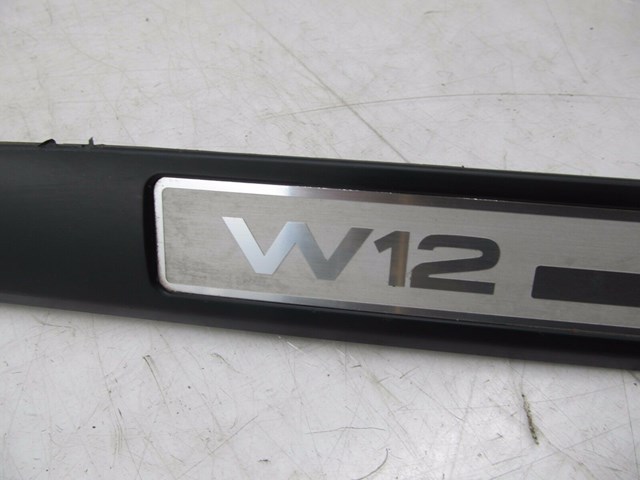 2004-2008 AUDI A8L W12 OEM RIGHT REAR OUTER DOOR SILL SCUFF PLATE TRIM W12