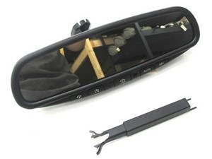 2004-2006 NISSAN QUEST OEM CENTER GLASS REAR VIEW MIRROR AUTO DIM HOME LINK