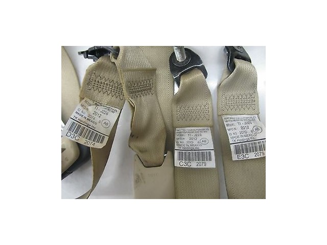 2012-2014 ACURA TL UA8 OEM COMPLETE REAR SEAT BELT/ BELT BUCKLE SET TAUPE COLOR