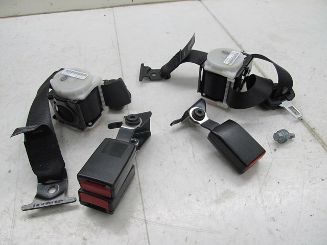 2004-2011 SAAB 9-3 OEM REAR SEAT BELT BUCKLES SET ASSEMBLY BLACK