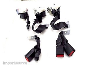 2009-2011 JAGUAR XF OEM REAR SEAT BELT RETRACTORS BLACK SET