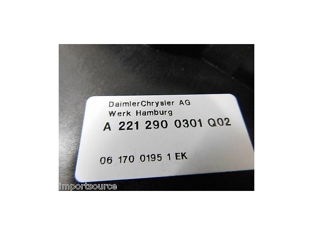 2007-2009 MERCEDES S550 W221 OEM BRAKE PEDAL ASSEMBLY A2212900301