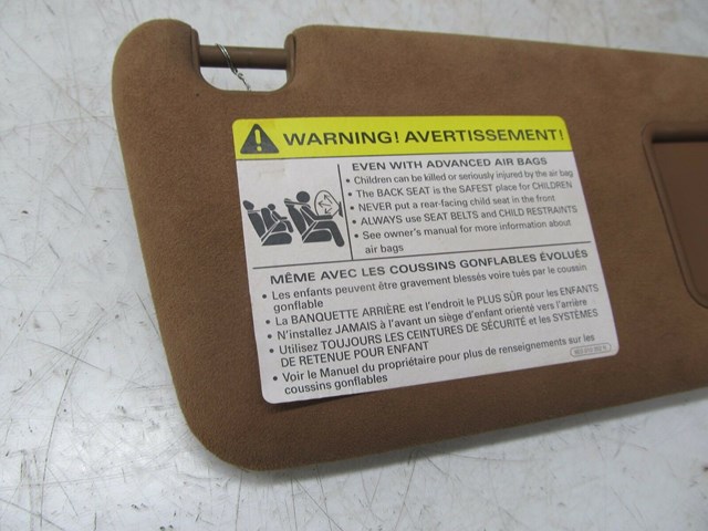 2004-2008 AUDI A8L W12 OEM RIGHT FRONT PASSENGER SUN VISOR ALCANTARA DUAL MIRROR