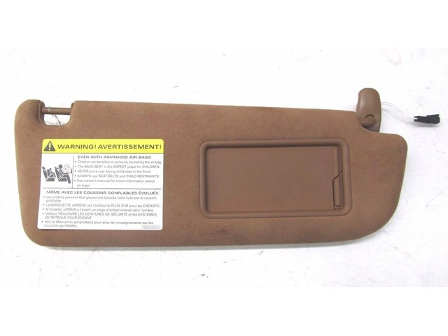 2004-2008 AUDI A8L W12 OEM RIGHT FRONT PASSENGER SUN VISOR ALCANTARA DUAL MIRROR