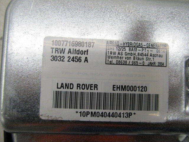 2003-2006 RANGE ROVER HSE OEM RIGHT FRONT DOOR AIR BAG 