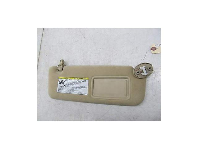 2007-2009 LEXUS LS460L XF40 OEM RIGHT FRONT PASSENGER SUN VISOR TAN SUEDE 