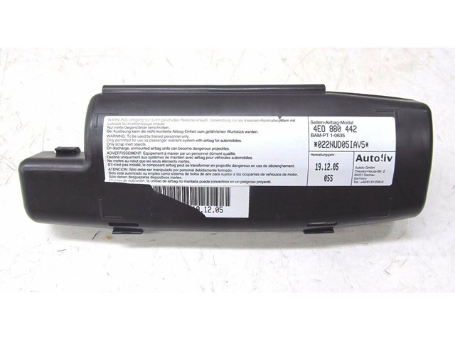 2004-2008 AUDI A8L W12 OEM RIGHT REAR PASSENGER SEAT AIRBAG AIR BAG