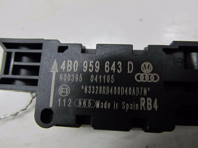 2004-2008 AUDI A8L W12 OEM RIGHT REAR AIRBAG CRASH IMPACT SENSOR 4B0 959 643 D