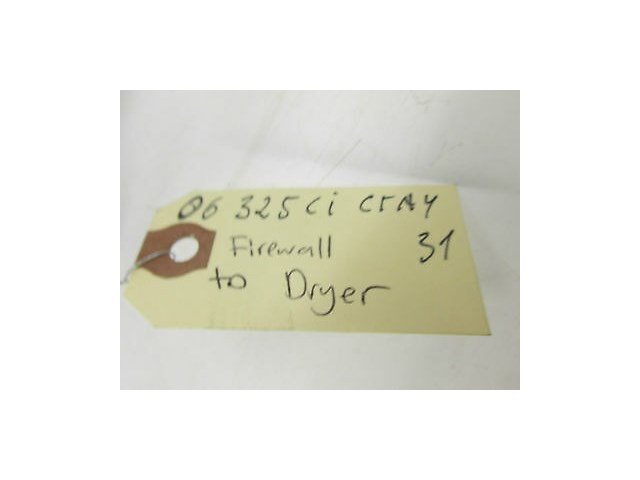 2001-2006 BMW 325Ci E46 COUPE OEM FIRE WALL FIREWALL TO DRYER HOSE / LINE