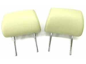 2004-2006 AUDI A8 L QUATTRO D3 OEM REAR HEADREST SET LEFT AND RIGHT LIGHT BEIGE
