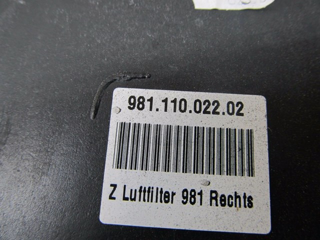2013-2015 PORSCHE BOXSTER 981 OEM RIGHT REAR AIR INTAKE FILTER BOX ASSEMBLY 
