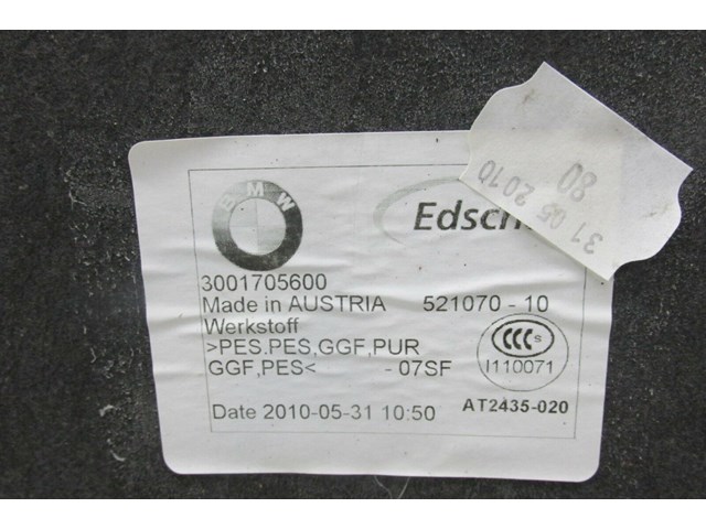  2009-2013 BMW 328i E93 LCI OEM FRONT TOP ROOF BLACK HEADLINER  