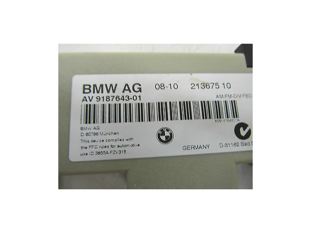 2011-2013 BMW 128i E82 OEM FM/AM DIVERSITY ANTENNA AMPLIFIER 9187643