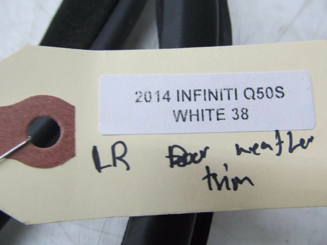2014-2016 INFINITI Q50 OEM LEFT REAR DOOR WEATHERSTRIP RUBBER SEAL