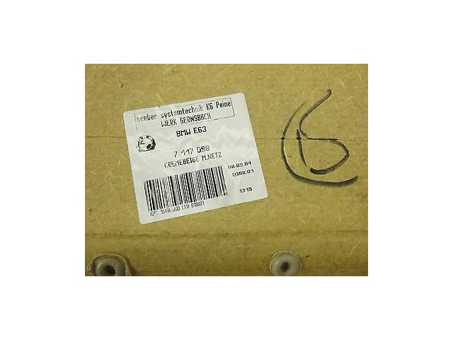 2004-2005 BMW 645CI E63 OEM LEFT FRONT UPPER REAR SEAT COVER PANEL POCKET TRIM