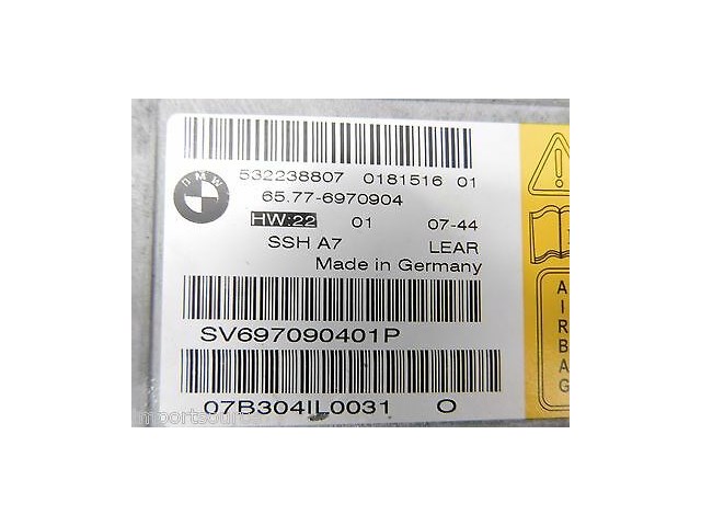 2006-2008 BMW 750LI E66 E65 OEM REAR SEAT AIRBAG SENSOR MODULE 6970904