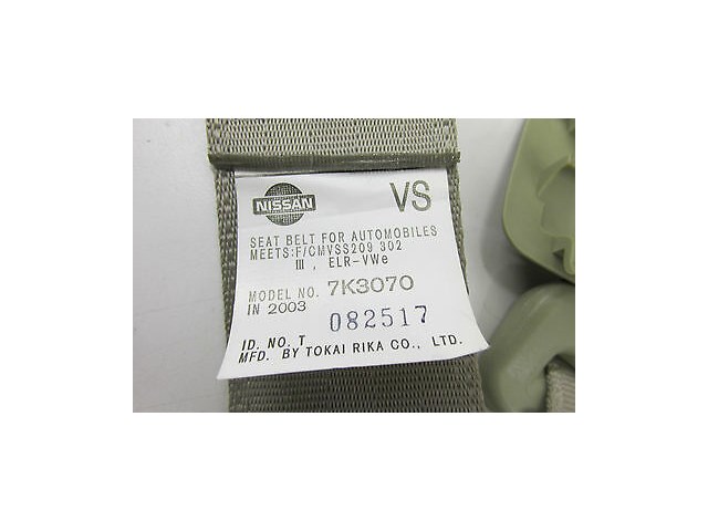 2003-2004 INFINITI G35 SEDAN OEM RIGHT SIDE REAR SEAT BELT ASSEMBLY TAN COLOR