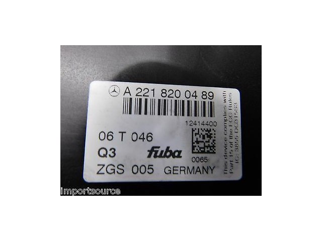 2007-2009 MERCEDES S550 W221 OEM ANTENNA AMP AMPLIFIER BOOSTER A2218200489