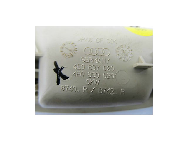 2004-2006 AUDI A8 L QUATTRO D3 OEM RIGHT REAR BACK INTERIOR DOOR HANDLE 