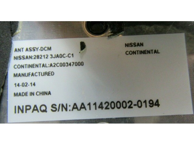 2013-2016 INFINITI QX60 JX35 OEM TELEMATICS ANTENNA MODULE UNDER DASH 282123JA0C