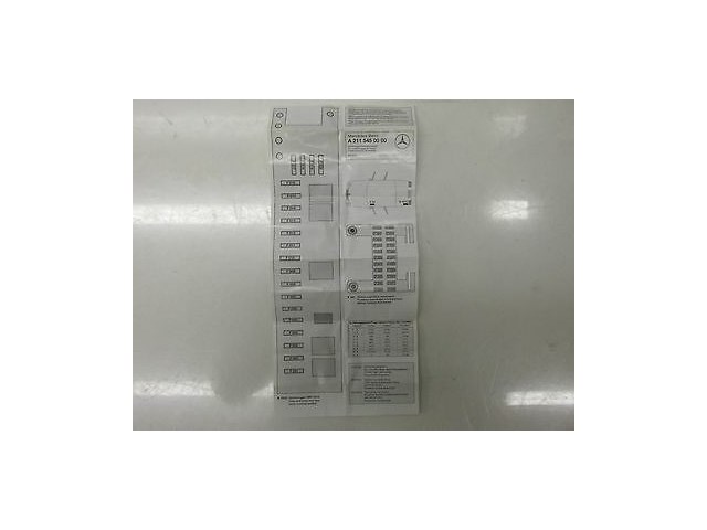 2003-2005 MERCEDES E320 WAGON W211 OEM LEFT DASH FUSE BOX JUNCTION W/ INFO PAGE