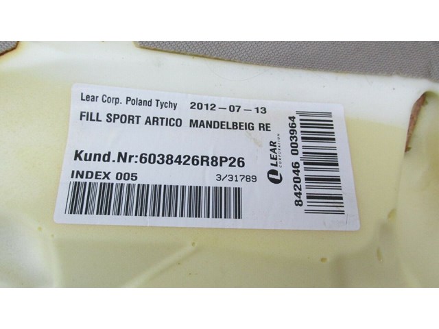 2012-2015 MERCEDES C250 COUPE W204 OEM RIGHT REAR SEAT BOLSTER CUSHION