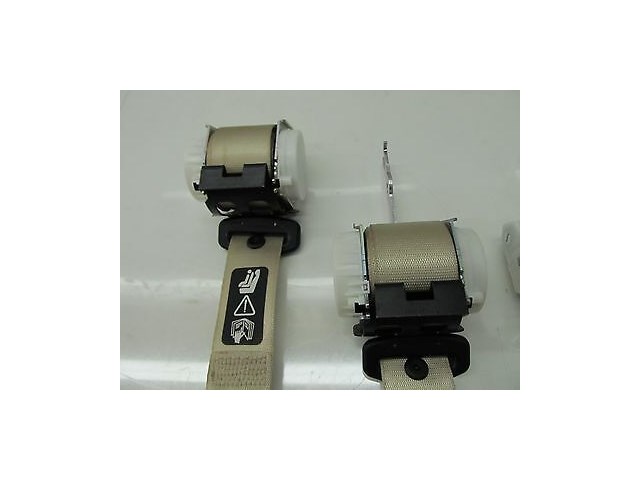 2008-2010 BMW 528i 535i E60 OEM REAR SEAT BELT SET OF 3 ASSEMBLY CREAM BEIGE