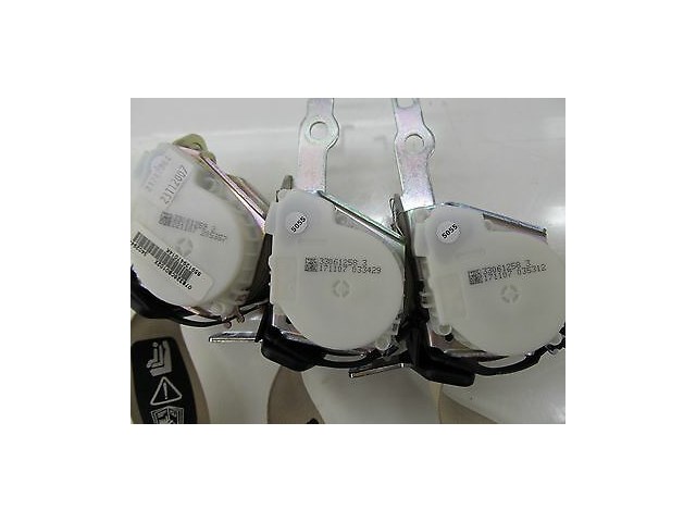 2008-2010 BMW 528i 535i E60 OEM REAR SEAT BELT SET OF 3 ASSEMBLY CREAM BEIGE