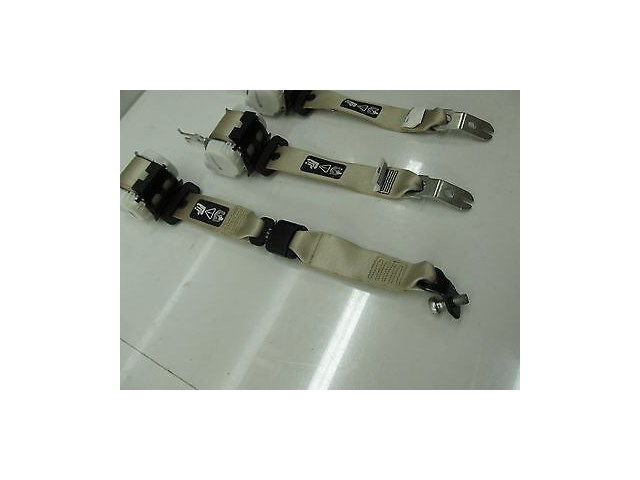 2008-2010 BMW 528i 535i E60 OEM REAR SEAT BELT SET OF 3 ASSEMBLY CREAM BEIGE