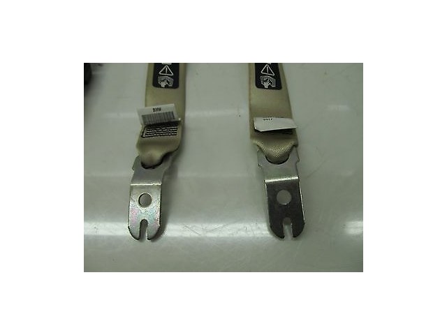 2008-2010 BMW 528i 535i E60 OEM REAR SEAT BELT SET OF 3 ASSEMBLY CREAM BEIGE