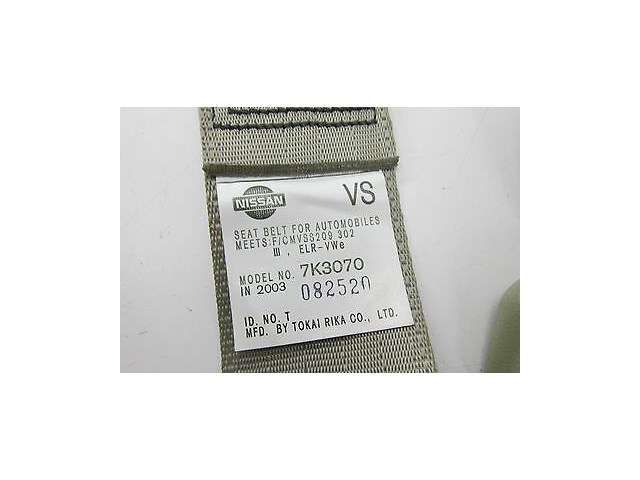 2003-2004 INFINITI G35 SEDAN OEM LEFT SIDE REAR SEAT BELT ASSEMBLY TAN COLOR