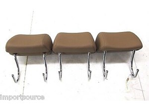 2007-2009 MERCEDES S550 W221 OEM REAR SEAT HEADREST SET OF 3 BROWN 