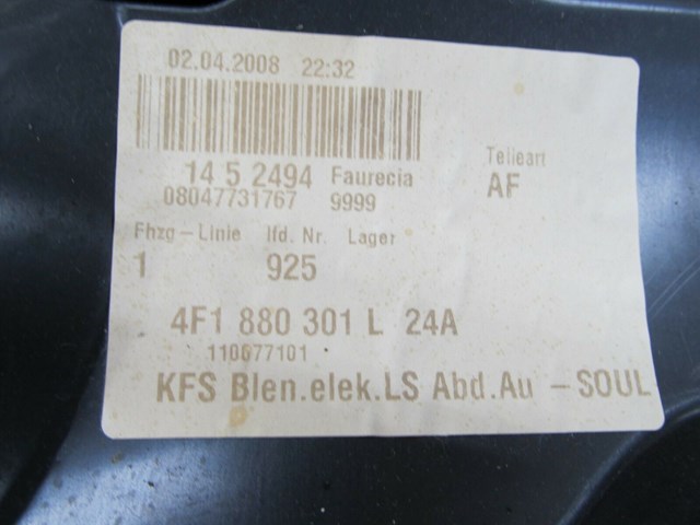 2005-2008 AUDI A6 C6 OEM LEFT FRONT LOWER DASH KNEE PANEL COVER 